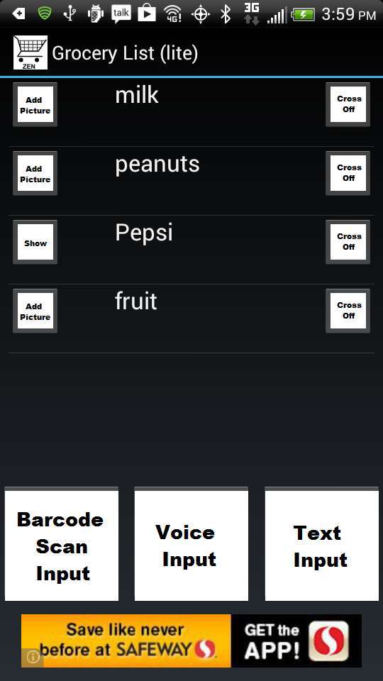 Grocery List